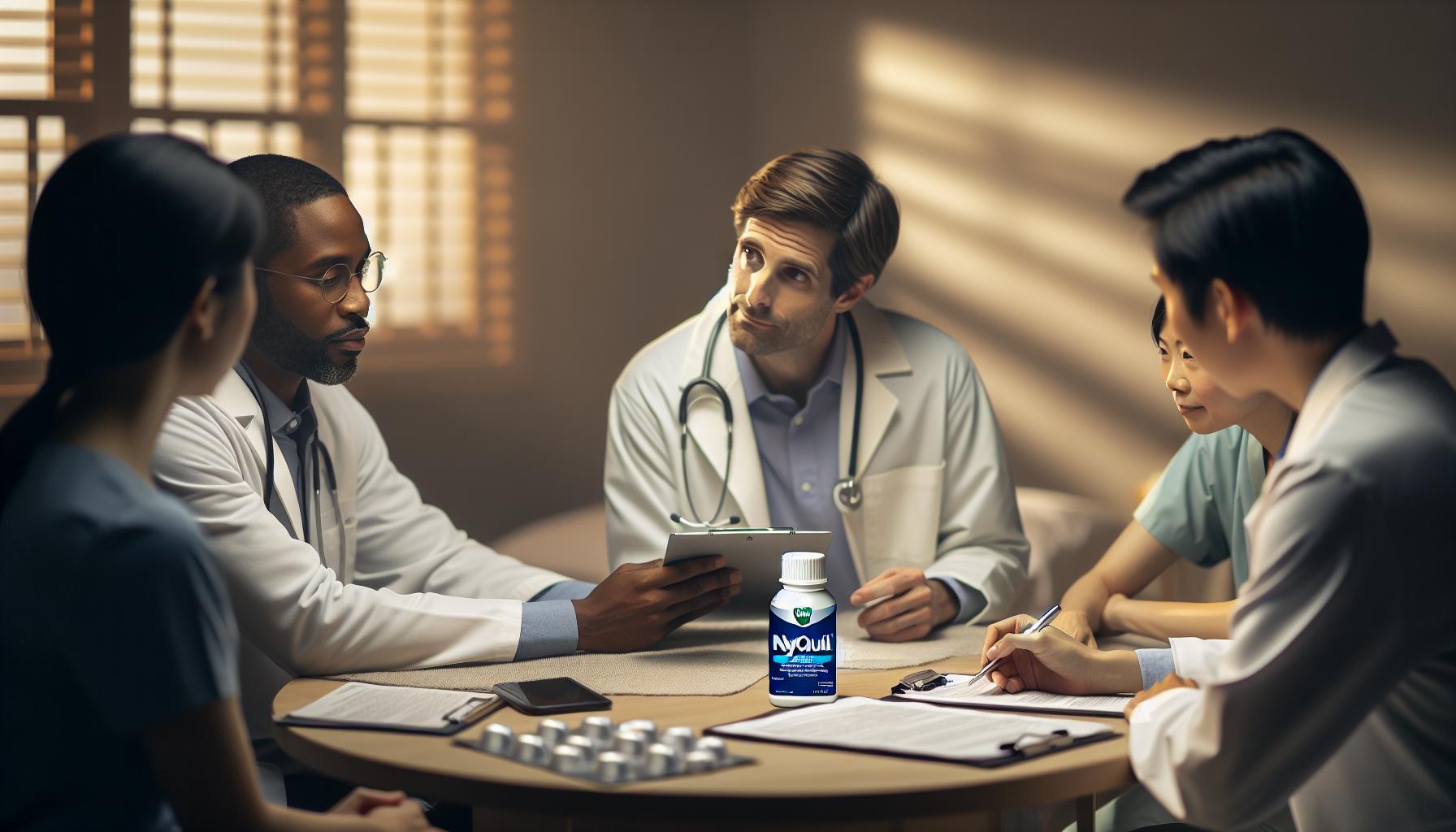 Consulting Healthcare Professionals About NyQuil Use